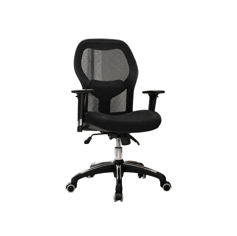 silla gerencial con sistema sincro y soporte lumbar