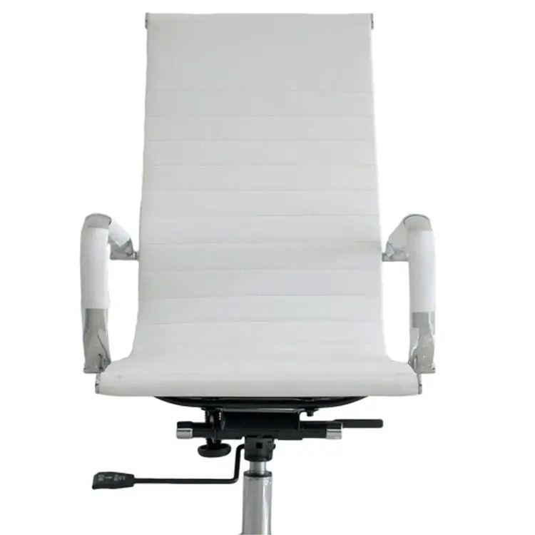 silla gerencial en cuero sintético blanca