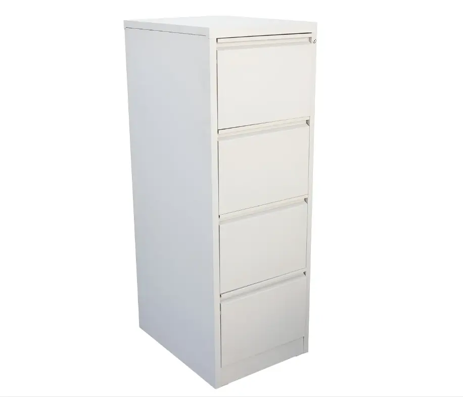 Archivador metalico 4 gavetas blanco para oficina e instituciones