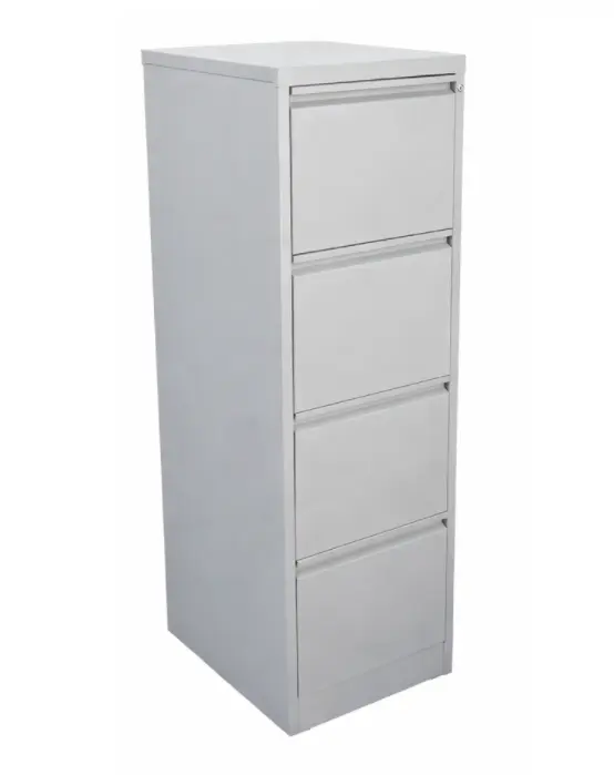 Archivador metalico 4 gavetas gris claro para oficina e instituciones