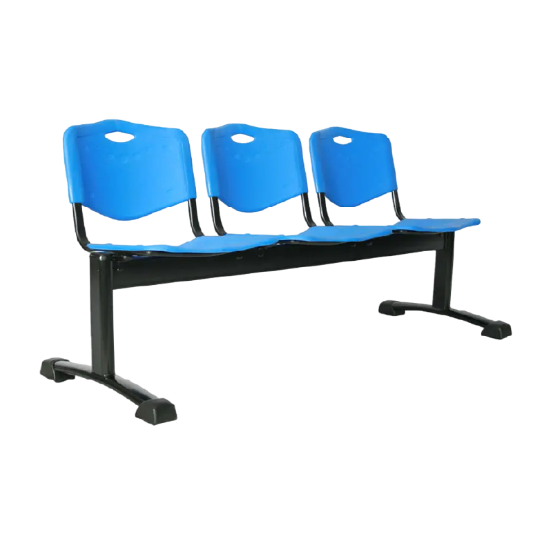 Silla Tándem Speed Plástica de 3 Puestos azul 1