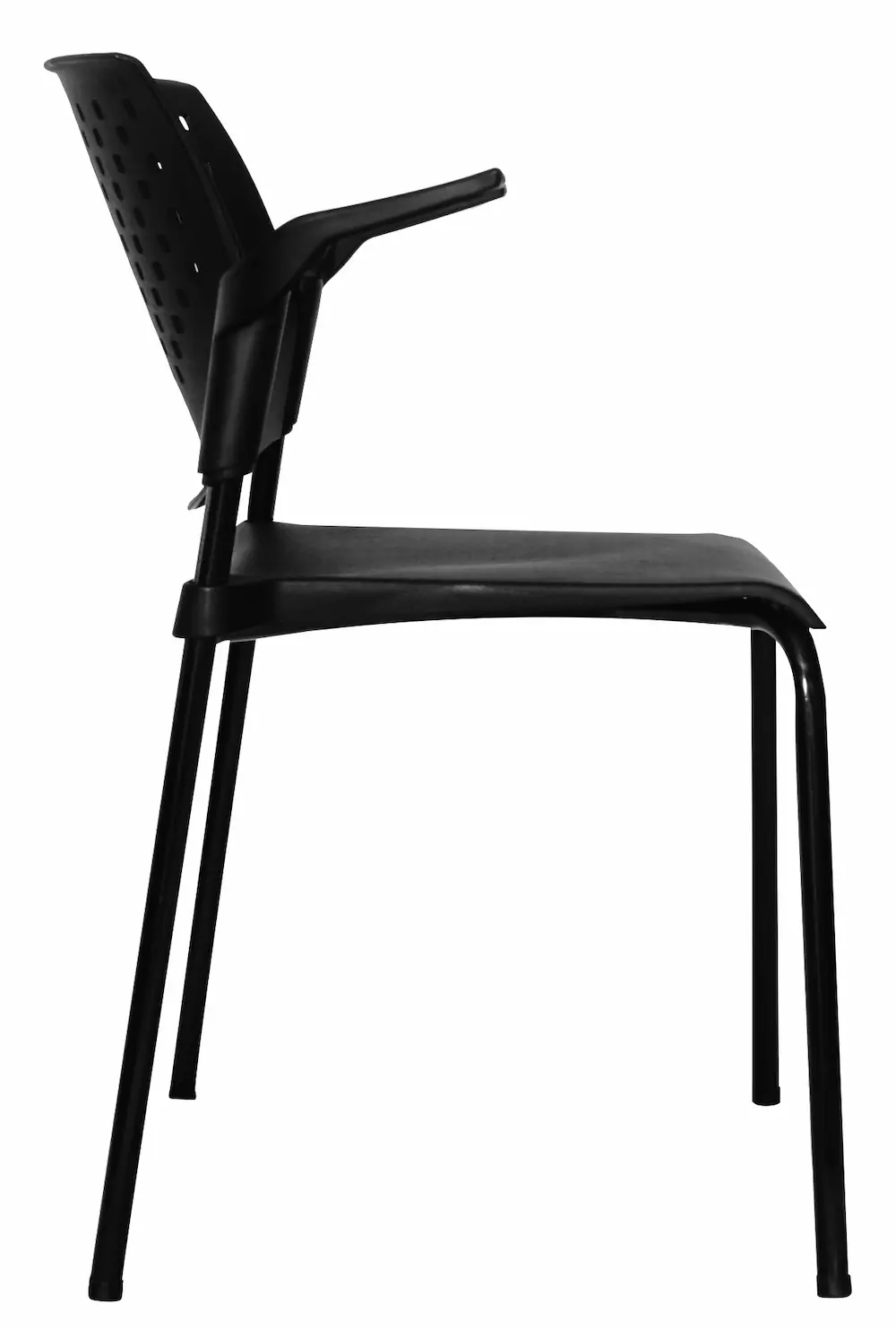 Silla Interlocutora para oficina recepcion y sala de espera negra butterfly