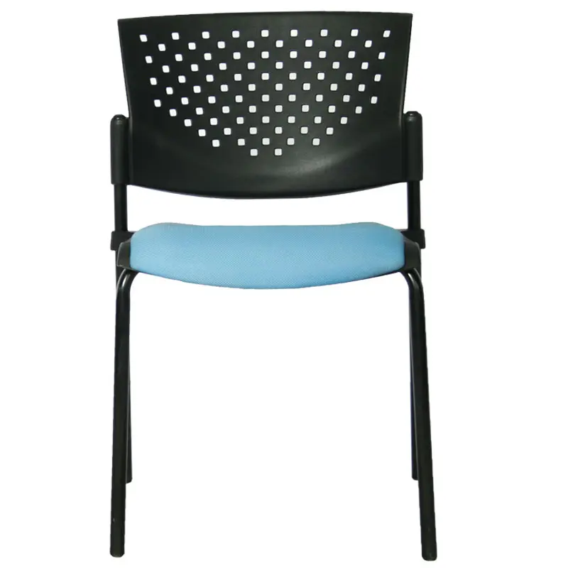 Silla Interlocutora para oficina recepcion y sala de espera negra y azul butterfly