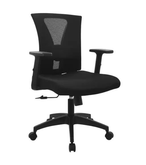 Silla gerencial para oficina sala de juntas y ejecutivos negra Shangai 3