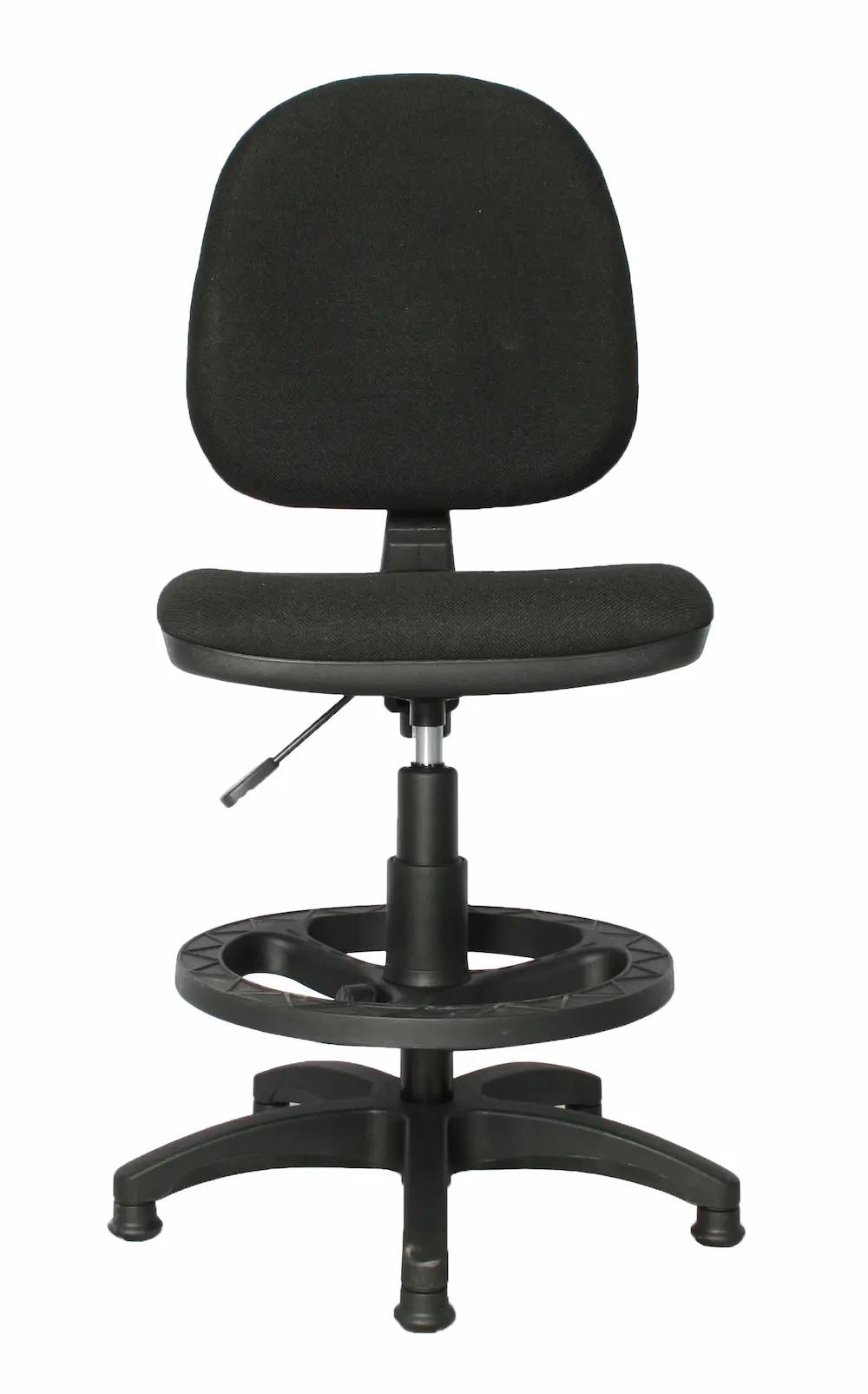butaco alto tipo cajero tapizado negro lisa
