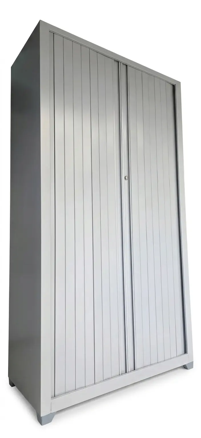 folderama metálico de 2.10 m para archivo. Mueble alto con puertas tipo fuelle, cerradura central 1
