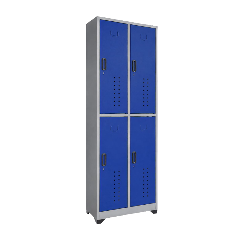 Locker Metálico de 4 Puestos para colegios y universidades y gimnasios azul en colombia